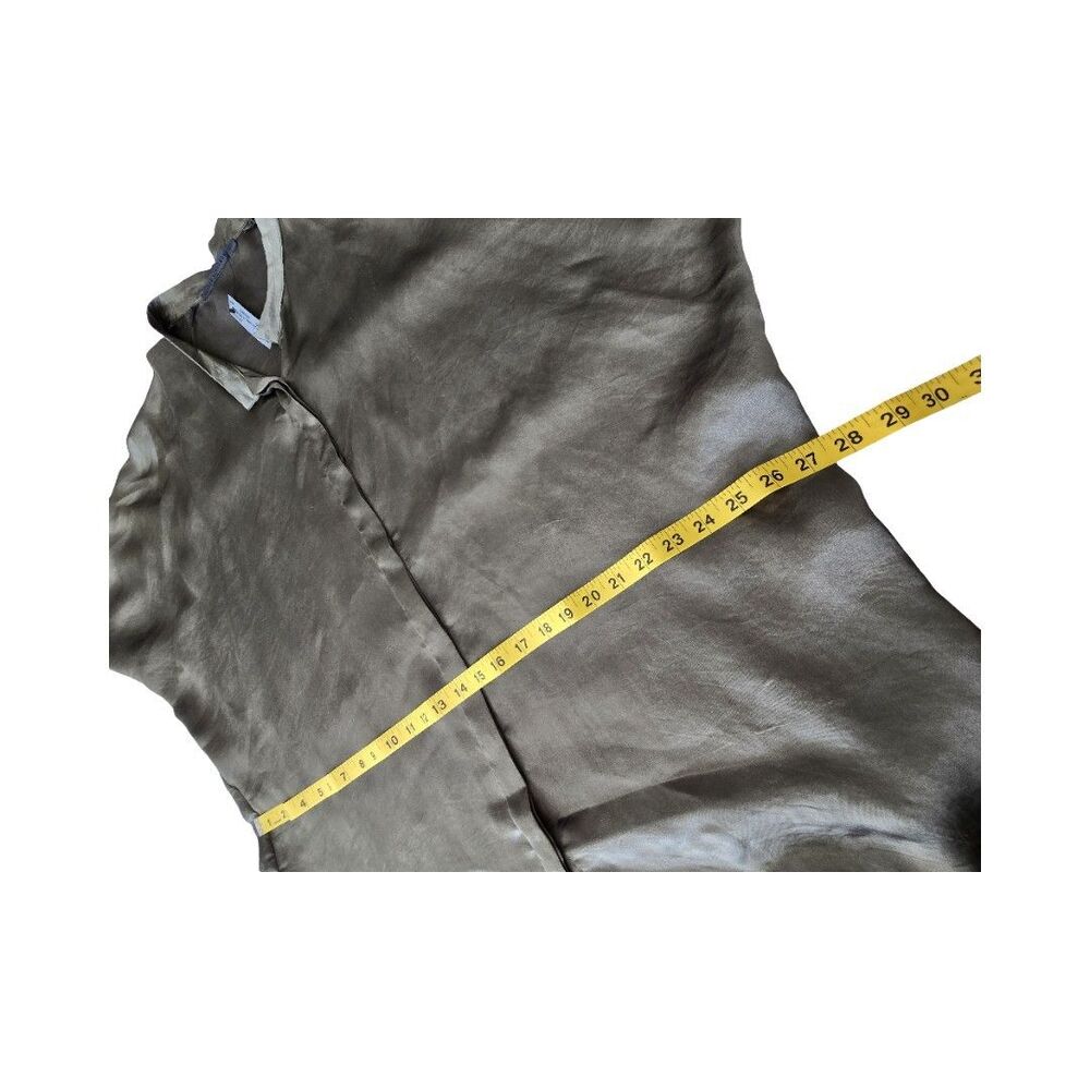 NWT Haider Ackermann Khaki Washed Satin Oversized US 8 Shirt FR 40 Maxfield - Picture 8 of 15
